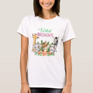 Camiseta Safari Wild One Watercolor Cumpleaños