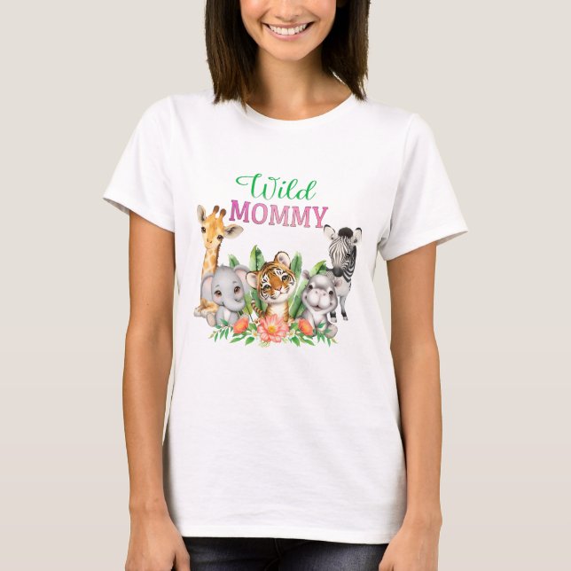 Camiseta Safari Wild One Watercolor Cumpleaños (Anverso)