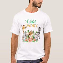 Camiseta Safari Wild One Watercolor Cumpleaños
