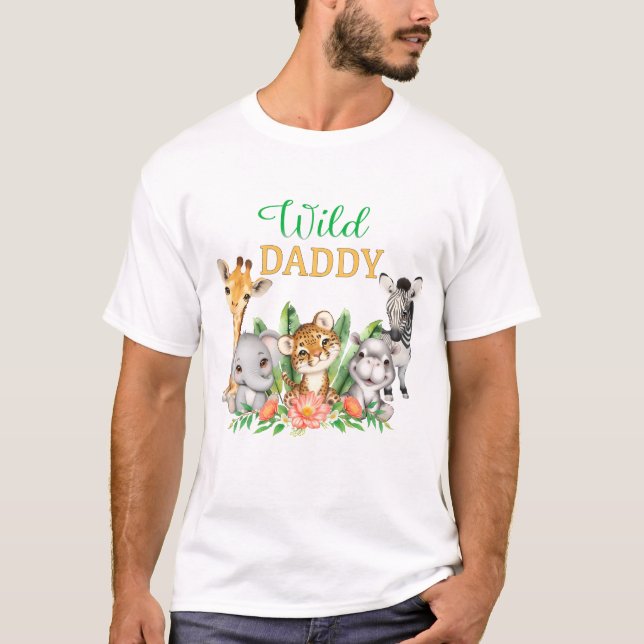 Camiseta Safari Wild One Watercolor Cumpleaños (Anverso)