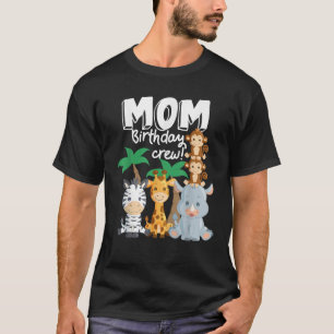 Camiseta Safari Zoo Animals Mamá Cris de Cumpleaños Tema Sa