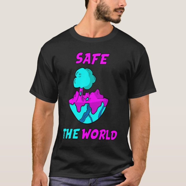 Camiseta Safe the world youth fantasy green mother earth (Anverso)