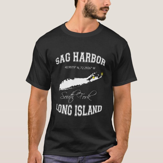 Camiseta Sag Harbor Long Island New York Varsity Letter Sty (Anverso)