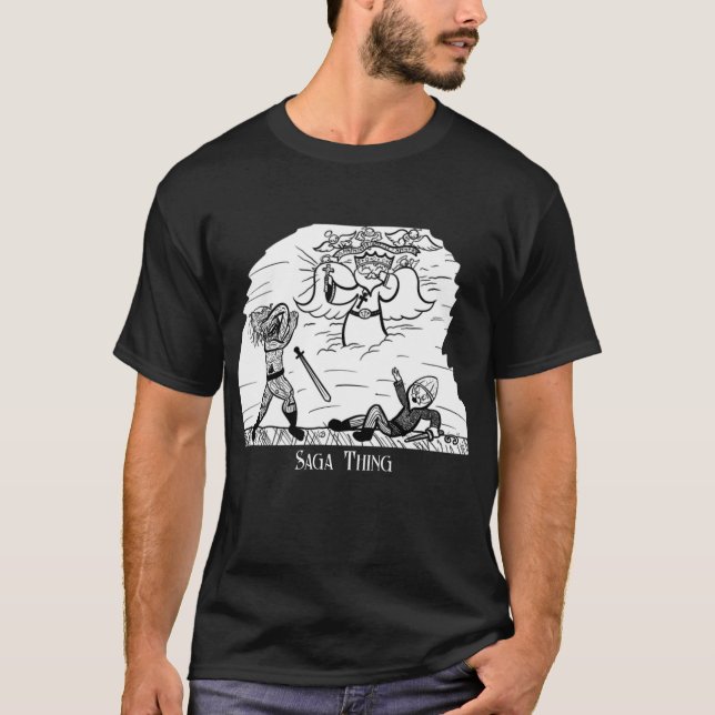 Camiseta Saga de Bard (Rey Olaf rescata a Gest de Raknar) (Anverso)
