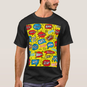 Camiseta Saga de superhéroes: Patrones de cómics bonitos