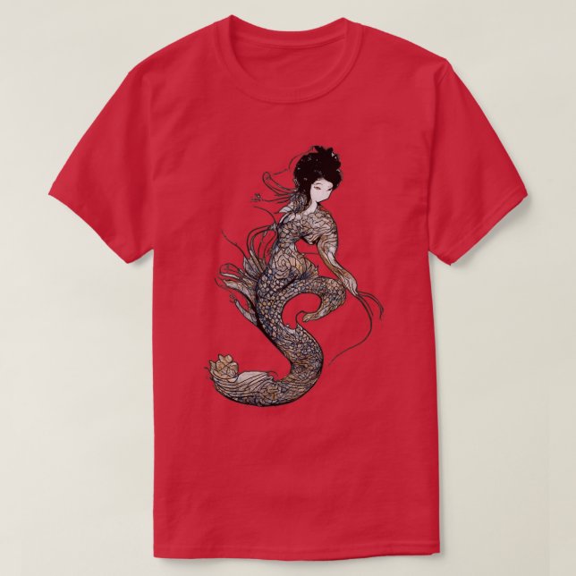 Camiseta Sage Green Mermaid Art and Mermaid Gifts (Diseño del anverso)