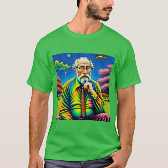 Camiseta Sage Surrealista, Contemplación de Ancianos (Anverso)