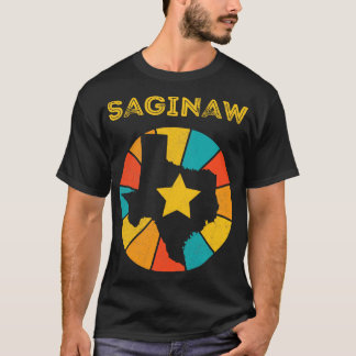 Camiseta Saginaw Texas Vintage Distresor 1