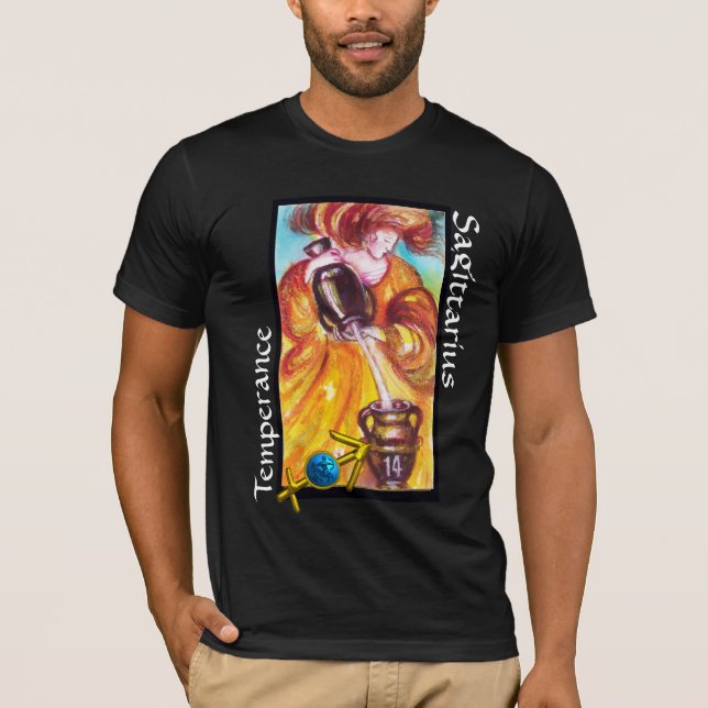 CAMISETA SAGITTARIO, RÓTULO DE CUMPLEAÑOS DE TEMPERANCIA TA (Anverso)