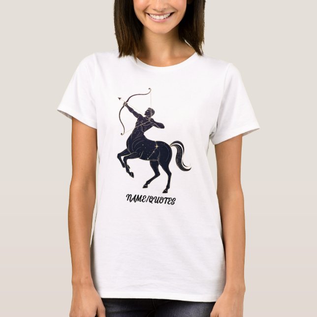 Camiseta Sagittarius Constellation Line Art – Cosmic Zodiac (Anverso)