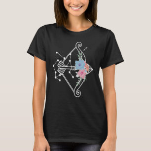 Camiseta Sagittarius Hippie Zodiac Flores Paz Unidad de Amo