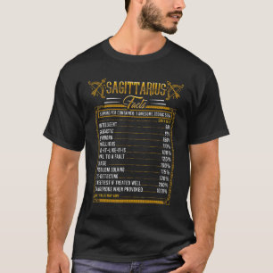Camiseta Sagittarius Horoscope Zodiac Rasgos De Hechos