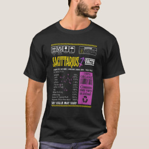Camiseta Sagittarius Sagittarius Hacts Zodiac Rótulo