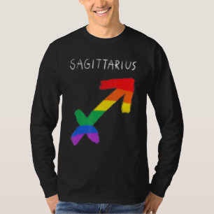 Camiseta Sagittarius Zodiac Rótulo Gay Lesbian Lgbt Orgullo
