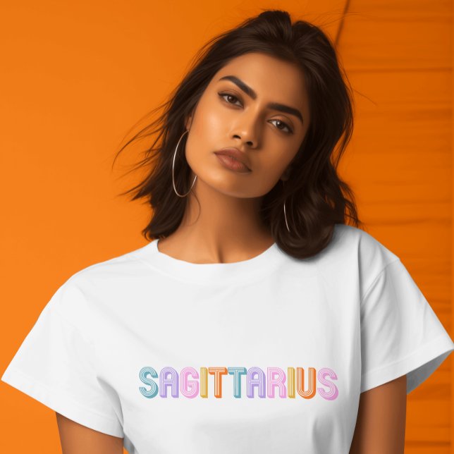 Camiseta Sagittarius zodiac señalización tipografía moda (Subido por el creador)