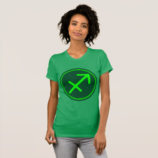 Camiseta Sagittarius Zodiac Symbol Green Mix