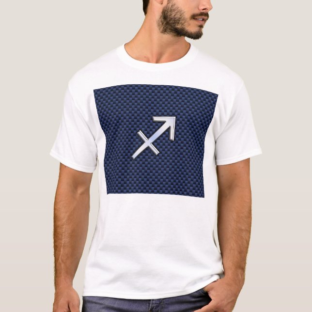 Camiseta Sagittarius Zodiac Symbol Impresión de fibra de ca (Anverso)