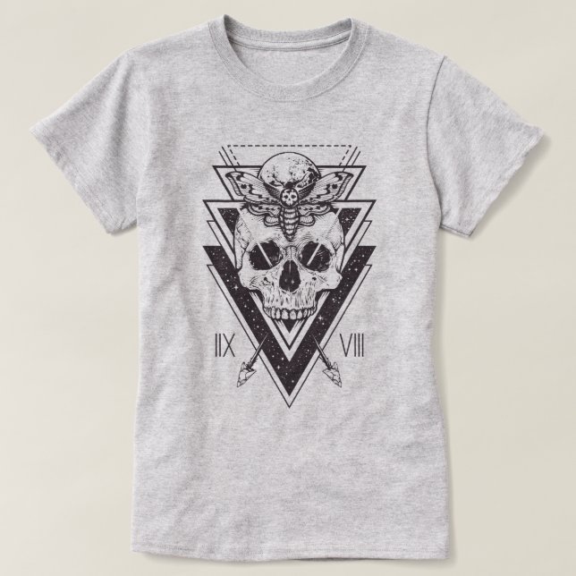 Camiseta sagrada de geometría y polilla (Diseño del anverso)