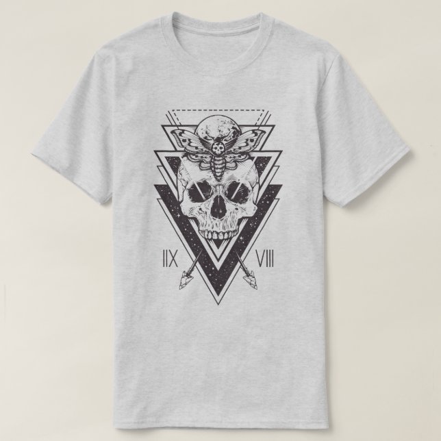 Camiseta sagrada de geometría y polilla (Diseño del anverso)