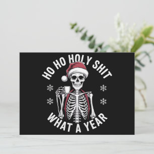 Camiseta Sagrada Qué Año Humor De Navidad Esquelet