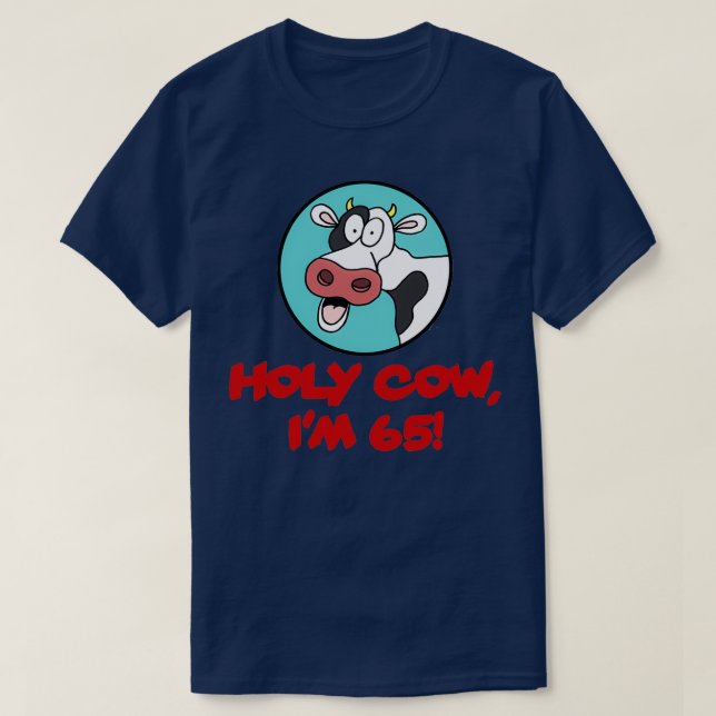 Camiseta Sagrada Vaca 65 Graciosa Agricultora De Cumpleaños (Diseño del anverso)