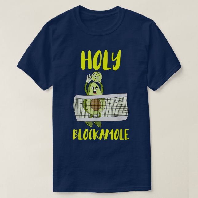 Camiseta Sagrado Blockamole Entrenamiento de vóley aguacate (Diseño del anverso)