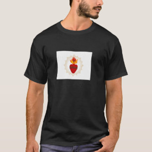 Camiseta Sagrado Corazón de Jesús Bandera Camisas Católicas