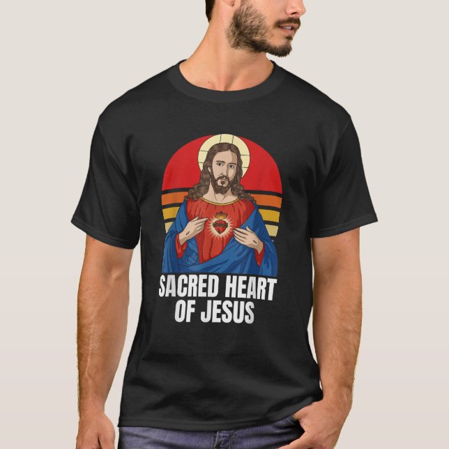Camiseta Sagrado Corazón de Jesús Católico (Anverso)