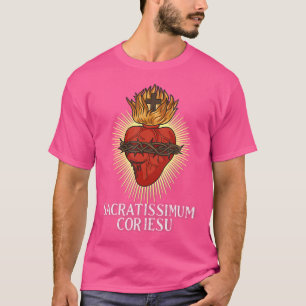 Camiseta Sagrado Corazón De Jesús Católico Tradicional