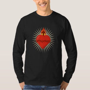 Camiseta Sagrado Corazón de Jesús Católico Tradicional Lati