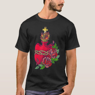 Camiseta Sagrado Corazón De Jesús Católico Tradicional Latí