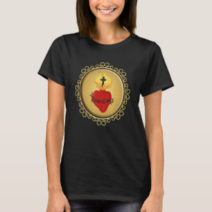 Camiseta Sagrado Corazón De Jesús Católico Tradicional Lati