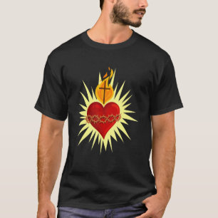 Camiseta Sagrado Corazón De Jesús Católico Tradicional Lati
