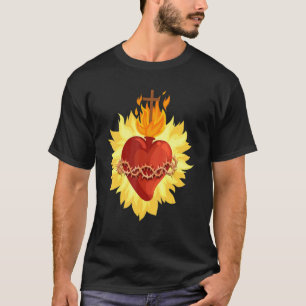 Camiseta Sagrado Corazón De Jesús Católico Tradicional Lati
