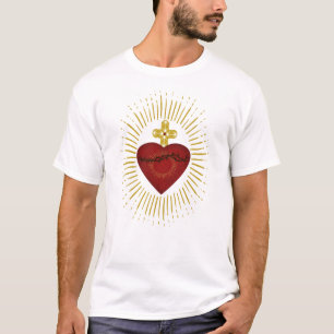 Camiseta Sagrado Corazón de Jesús con Luz Radiante