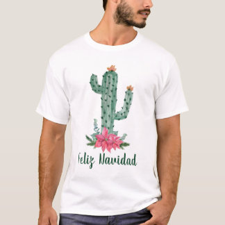 Camiseta Saguaro Cactus de Navidad Feliz Navidad