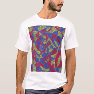 Camiseta Sahar   Arte abstracto colorido a mano para mujere