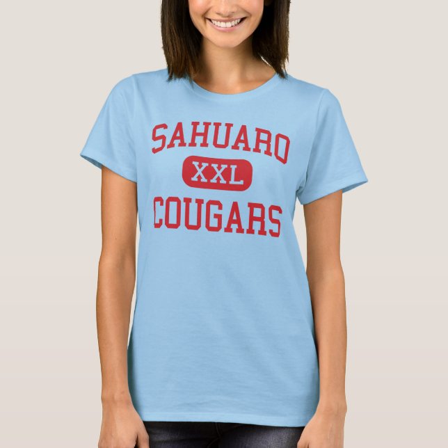 Camiseta Sahuaro - Cougars - Escuela Secundaria - Tucson Ar (Anverso)