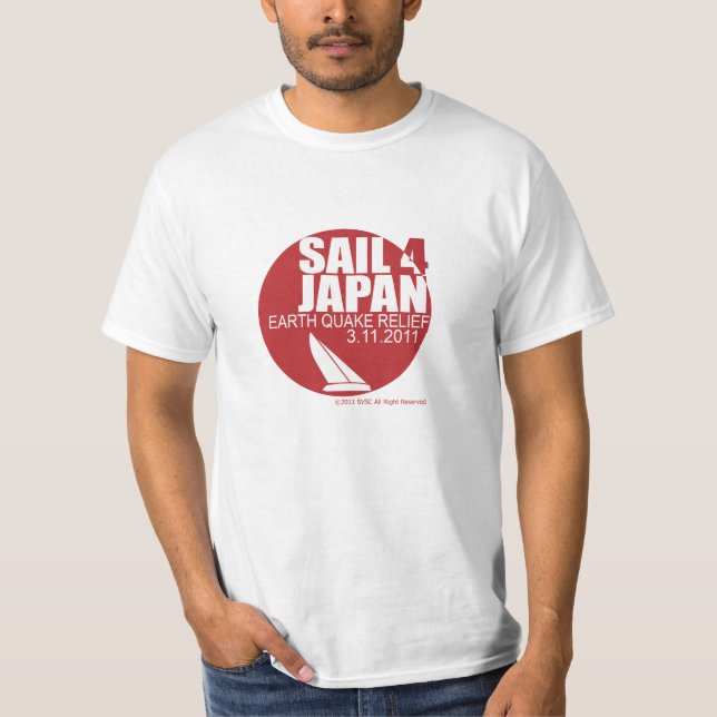 Camiseta Sail4Japan + 寄付 $10 para hombre (Anverso)