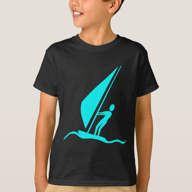 Camiseta Sailboarding - Cyan (Anverso)