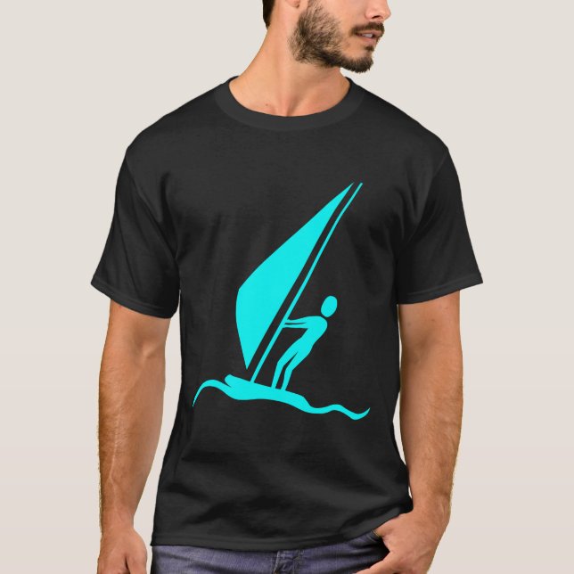 Camiseta Sailboarding - Cyan (Anverso)