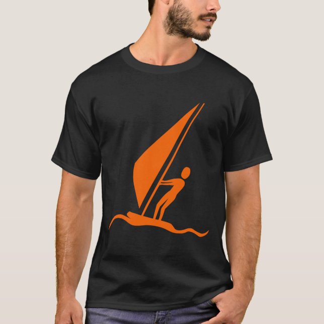 Camiseta Sailboarding - Naranja (Anverso)