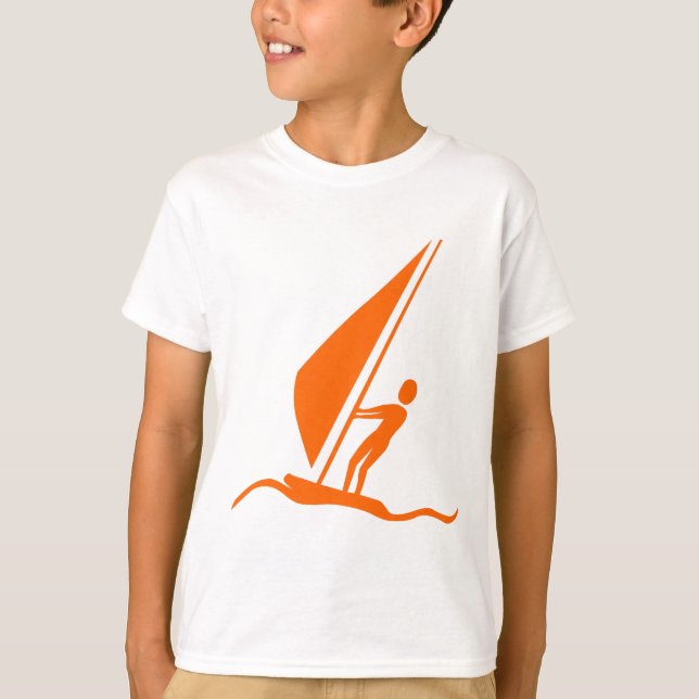 Camiseta Sailboarding - Naranja (Anverso)