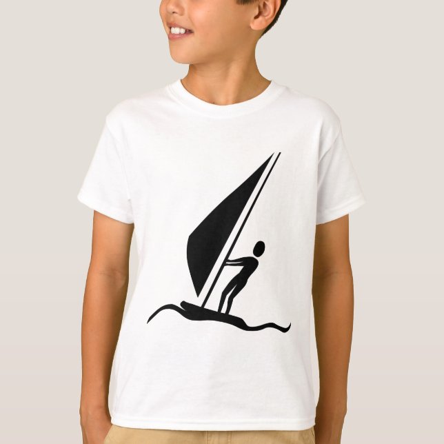 Camiseta Sailboarding - Negro (Anverso)