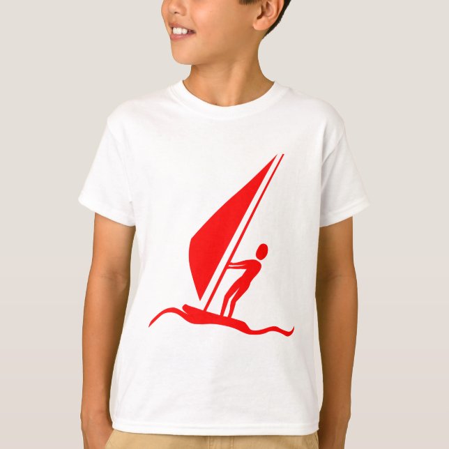 Camiseta Sailboarding - Rojo (Anverso)