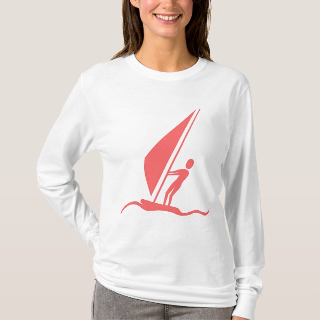 Camiseta Sailboarding - Rosa tropical (Anverso)
