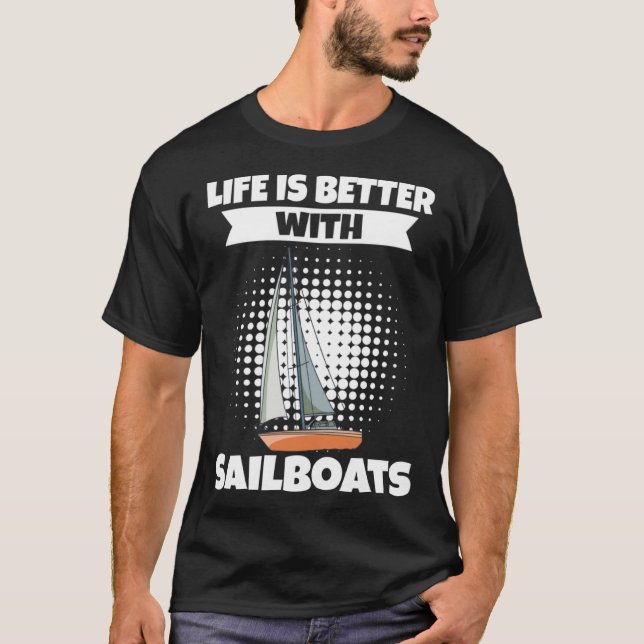 Camiseta Sailboat  With Sailboats (Anverso)