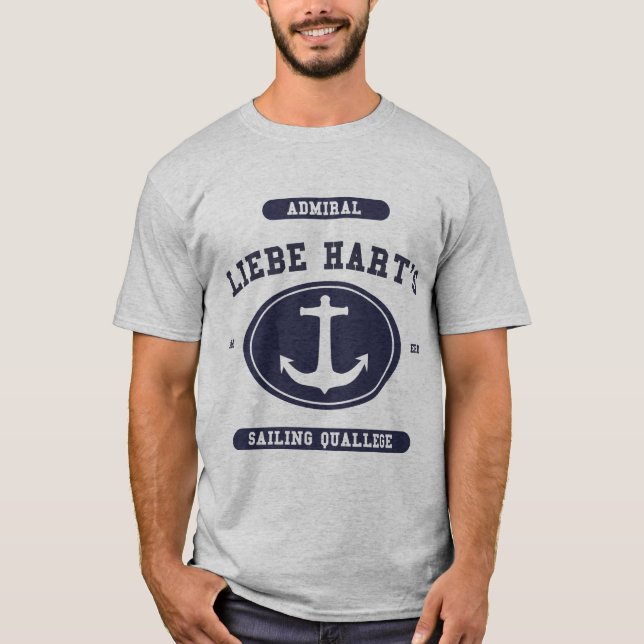 Camiseta Sailing Quallege de almirante Liebe Hart's (Anverso)