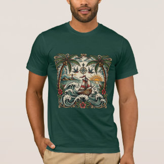 Camiseta Sailor Jerry Style Tropical Paradise T-Shirt – Tra