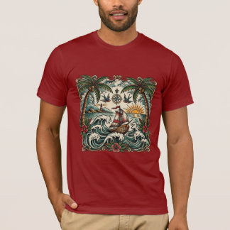 Camiseta Sailor Jerry Style Tropical Paradise T-Shirt – Tra